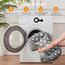 FURTIME Hundebett Mittelgroße Hunde, Hundekorb Waschbar Hundekörbchen rutschfeste, Hundebetten Flauschig Hundematratze mit Erhöhte Ränder Weiches, Hundesofa für Hunde Katze, Grau/Sterne, 76x61x23cm