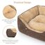 JOEJOY Hundebett Mittelgroße Hunde, Hundekorb Waschbar Flauschig, rutschfeste Plüsch Hundebetten, 63x53x20cm, Hundekörbchen für Kleine und Mittlere Hunde und Katzen