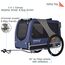 DOGGYHUT® Premium XL 2 in 1 Hundefahrradanhänger & Jogger 23-45 kg Fahrradanhänger für Hunde Hundeanhänger für Fahrrad 80106 (BLAU)