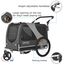 DOGGYHUT® Premium XL 2 in 1 Hundefahrradanhänger & Jogger 23-45 kg Fahrradanhänger für Hunde Hundeanhänger für Fahrrad 80106 (GRAU)