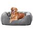 FURTIME Hundebett Mittelgroße Hunde, Hundekorb Waschbar Hundekörbchen rutschfeste, Hundebetten Flauschig Hundematratze mit Erhöhte Ränder Weiches, Hundesofa für Hunde Katze, Grau/Sterne, 76x61x23cm