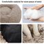 Nisrada Hundebett für kleine, mittelgroße und große Hunde, 80cm, waschbar, rund, gemütlich, weich, Haustierbett für Welpen und Kätzchen, mit Rutschfester Unterseite