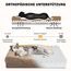 FURTIME Orthopädisches Hundebett Mittelgroße Hunde, Memory Foam Hundekorb Grosse Hunde, Abnehmbar und Waschbar, rutschfeste Hundekörbchen, Hohem Rand Hundesofa, Braun, 89 x 64 x 18cm