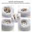 Nepfaivy Hundebett Katzenbett Flauschig Rund aus Plüsch - Donut Kuscheliges Hundekissen Hundekorb Waschbar S/M/L/XL/XXL/XXXL für Kleine, Mittelgroße & Große Hunde und Katzen (3XL-100cm, Hellgrau)