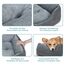 JOEJOY Hundebett Kleine Hunde, Hundekorb Waschbar Flauschig, rutschfeste Hundebetten Weiche Plüsch, 51x48x15cm, Hundekörbchen für Kleine Hunde und Katzen