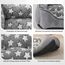 FURTIME Hundebett Mittelgroße Hunde, Hundekorb Waschbar Hundekörbchen rutschfeste, Hundebetten Flauschig Hundematratze mit Erhöhte Ränder Weiches, Hundesofa für Hunde Katze, Grau/Sterne, 76x61x23cm