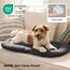 BEDSURE waschbar Hundekissen für kleine Hunde - dünne Hundebette kleine Hunde, weiche und Bequeme Hundematte mit Rutschfester Unterseite- 59x43 cm,Dunkelgrau