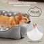 FURTIME Hundebett Mittelgroße Hunde, Hundekorb Waschbar Hundekörbchen rutschfeste, Hundebetten Flauschig Hundematratze mit Erhöhte Ränder Weiches, Hundesofa für Hunde Katze, Grau/Sterne, 76x61x23cm
