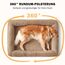 FURTIME Orthopädisches Hundebett Mittelgroße Hunde, Memory Foam Hundekorb Grosse Hunde, Abnehmbar und Waschbar, rutschfeste Hundekörbchen, Hohem Rand Hundesofa, Braun, 89 x 64 x 18cm