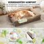 FURTIME Orthopädisches Hundebett Mittelgroße Hunde, Memory Foam Hundekorb Grosse Hunde, Abnehmbar und Waschbar, rutschfeste Hundekörbchen, Hohem Rand Hundesofa, Braun, 89 x 64 x 18cm
