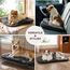 BEDSURE waschbar Hundekissen für Grosse Hunde - dünne Hundebette Grosse Hunde, Weiche und Bequeme Hundematte mit Rutschfester Unterseite- 120x74 cm, Dunkelgrau