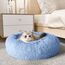 WESTERN HOME WH Beruhigendes Hunde- und Katzenbett, Anti-Angst-Donut-Kuschelbett, wärmendes, gemütliches, weiches rundes Bett für kleine und mittelgroße Hunde und Katzen