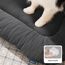 BEDSURE waschbar Hundekissen für Grosse Hunde - dünne Hundebette Grosse Hunde, Weiche und Bequeme Hundematte mit Rutschfester Unterseite- 120x74 cm, Dunkelgrau