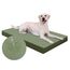 Favodormir Orthopädisches Hundebett Grosse Hunde 111x81cm,Abnehmbare Wassericht Kunstleder-Hülle Hundekissen Hundematratze für große Hunde,Komfortable & Kühlende Für Innen- Und Außenbereich,Grün