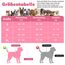 Funfox Hundegeschirr Kleine Hunde [S] - Anti Zug Welpengeschirr mit Griff & Ringreflektoren, Atmungsaktives Verstellbares No Pull Brustgeschirr für Kleine/Mittelgroße Hunde Outdoor Mosaik Rosa