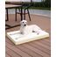 Favodormir Orthopädisches Hundebett Grosse Hunde 104x68cm,Beige Abnehmbare Wassericht Kunstleder-Hülle Hundekissen Hundematratze für Große Hunde,Komfortable & Kühlende für Innen- Und Außenbereich