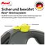 flexi® Giant S/M | 8m Gurt Roll-Leine für Hunde bis 25 kg | schwarz/neon-gelb | ausziehbare Hundeleine | Gewicht 438.4 gr | Maße 15.3 x 19.2 cm