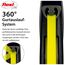 flexi® Giant S/M | 8m Gurt Roll-Leine für Hunde bis 25 kg | schwarz/neon-gelb | ausziehbare Hundeleine | Gewicht 438.4 gr | Maße 15.3 x 19.2 cm