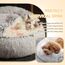 YAGE Beruhigendes Katzenbett,Flauschiges Plüsch-Kätzchenbett,waschbares Anti-Angst-Welpenbett,Haustierbett für kleine Hunde weicher Warmer Donut-Katzenschlafsack.No.: 015002802-0001(M-50cm)