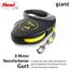 flexi® Giant S/M | 8m Gurt Roll-Leine für Hunde bis 25 kg | schwarz/neon-gelb | ausziehbare Hundeleine | Gewicht 438.4 gr | Maße 15.3 x 19.2 cm