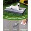Favodormir Orthopädisches Hundebett Grosse Hunde 111x81cm,Abnehmbare Wassericht Kunstleder-Hülle Hundekissen Hundematratze für große Hunde,Komfortable & Kühlende Für Innen- Und Außenbereich,Grau