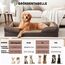 JOEJOY Orthopädisches Hundebett Mittelgroße Hunde,89x64x17cm, Memory Foam Hundekorb Waschbar und Wasserdicht, Eierkarton-Schaum Hundebett Orthopädisch, Abnehmbar Hundebett mit Hohem Rand, Dunkelbraun