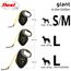 flexi® Giant Professional L | 10m Gurt Roll-Leine für Hunde bis 50 kg | schwarz/neon-gelb | ausziehbare Hundeleine | Gewicht 861.1 gr | Maße 18 x 24 cm