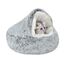YAGE Beruhigendes Katzenbett,Flauschiges Plüsch-Kätzchenbett,waschbares Anti-Angst-Welpenbett,Haustierbett für kleine Hunde weicher Warmer Donut-Katzenschlafsack.No.: 015002802-0001(M-50cm)