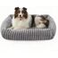 Pawk Hundebett große Hunde, XXL Hundebett Waschbar abnehmbar mit Erhöhte Ränder, rutschfeste Hundekorb mit bequemem Kaninchenwolle-Bezug, 91 x 69 x 20 cm
