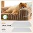 BEDSURE orthopädisches Hundebett für mittelgroße Hunde - 76x51x16.5cm wasserdichtes Hundesofa mit Memory-Schaum & Eierkarton-Schaum, waschbarer und Abnehmbarer Cordbezug Hundecouch, Kamelbraun