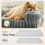BEDSURE orthopädisches Hundebett für mittelgroße Hunde - 76x51x16.5cm wasserdichtes Hundesofa mit Memory-Schaum & Eierkarton-Schaum, waschbarer und Abnehmbarer Cordbezug Hundecouch, grau