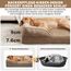 JOEJOY XXL Orthopädisches Hundebett, XXL waschbares Katzenbett Hundekissen mit Wabenstruktur und abnehmbarem wasserdichte Fütterung Schaumstoff hundebett orthopädisch Braun