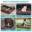 COZY KISS Orthopädisches Hundebett, 19cm Dicke Hundesofa für Mittelgroße Hunde, Abnehmbar und Waschbar Hundecouch, rutschfeste Unterseite, Wasserdichtes Innenfutter, Braun,76x51x19cm
