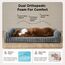 Bedsure ComfyFleece™ Orthopädische Hundebetten für extra große Hunde, wasserdichtes Memory-Schaum-XL-Haustierbett mit Seiten, rutschfest und Eierkisten-Schaum, Big Dog Couch Sofa mit waschbarem