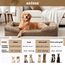 JOEJOY XXL Orthopädisches Hundebett, XXL waschbares Katzenbett Hundekissen mit Wabenstruktur und abnehmbarem wasserdichte Fütterung Schaumstoff hundebett orthopädisch Braun