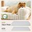 BEDSURE orthopädisches Hundebett für mittelgroße Hunde - 76x51x16.5cm wasserdichtes Hundesofa mit Memory-Schaum & Eierkarton-Schaum, waschbarer und Abnehmbarer Cordbezug Hundecouch, Creme