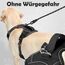 Funfox Hundegeschirr Mittelgroße Hunde, Anti Zug Brustgeschirr Verstellbares Geschirr Hund mit Griff Reflektorstreifen, No Pull Geschirr Hund für Kleine Mittlere Grosse Dog Harness Schwarz L