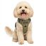 Funfox Hundegeschirr Kleine Hunde [S] - Anti Zug Welpengeschirr mit Griff & Ringreflektoren, Atmungsaktives Verstellbares No Pull Brustgeschirr für Kleine Mittelgroße Hunde Outdoor Militärgrün S