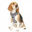 Funfox Hundegeschirr Mittelgroße Hunde [M] - Verstellbares Anti-Zug Brustgeschirr mit Griff & Reflektorstreifen, Atmungsaktives No Pull Hundegeschirr für Grosse/Kleine Hunde Outdoor Grau