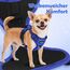 Funfox Hundegeschirr Mittelgroße Hunde [L] - Verstellbares Anti-Zug Brustgeschirr mit Griff & Reflektorstreifen, Atmungsaktives No Pull Hundegeschirr für Grosse/Kleine Hunde Outdoor Blau