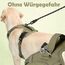 Funfox Hundegeschirr Kleine Hunde [S] - Anti Zug Welpengeschirr mit Griff & Ringreflektoren, Atmungsaktives Verstellbares No Pull Brustgeschirr für Kleine Mittelgroße Hunde Outdoor Militärgrün S