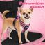 Funfox Hundegeschirr Mittelgroße Hunde, Anti Zug Brustgeschirr Verstellbares Geschirr Hund mit Griff Reflektorstreifen, No Pull Geschirr Hund für Kleine Mittlere Grosse Dog Harness Mosaik Rosa L