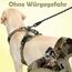 Funfox Hundegeschirr Kleine Hunde [S] - Anti Zug Welpengeschirr mit Griff & Ringreflektoren, Atmungsaktives Verstellbares No Pull Brustgeschirr für Kleine Mittelgroße Hunde Outdoor Kampfuniformgrün
