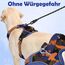 Funfox Hundegeschirr Kleine Hunde [S] - Anti Zug Welpengeschirr mit Griff & Ringreflektoren, Atmungsaktives Verstellbares No Pull Brustgeschirr für Kleine/Mittelgroße Hunde Outdoor Tarnorange