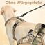 Funfox Hundegeschirr Mittelgroße Hunde [L] - Verstellbares Anti-Zug Brustgeschirr mit Griff & Reflektorstreifen, Atmungsaktives No Pull Hundegeschirr für Grosse/Kleine Hunde Outdoor Tarnbraun