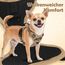 Funfox Hundegeschirr Mittelgroße Hunde [M] - Verstellbares Anti-Zug Brustgeschirr mit Griff & Reflektorstreifen, Atmungsaktives No Pull Hundegeschirr für Grosse/Kleine Hunde Outdoor Tarnbraun