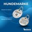 Hundemarke mit Gravur - Personalisiert mit Name - ⌀23mm - Namensschild für Halsband - Dog Tag - Anhänger Marke für Hunde - mit Symbolauswahl - Tiermarke für Hunde, Katzen & Welpen