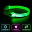 YFbrite Leuchtende Hundehalsbänder, USB-aufladbares LED-Hundehalsband, verstellbares LED-Katzenhalsband, langlebiges Blinkhalsband für Katzen, Welpen, kleine, mittelgroße und große Hunde (Grün, XS)