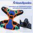 rabbitgoo Hundegeschirr Grosse Hunde, Anti Zug Geschirr mit Kontrolle, No Pull Verstellbar Hundegeschirr Mittelgroße Hunde, Atmungsaktiv Reflexstreifen Brustgeschirr Sichere Führung, Blau & Orange, XL