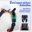rabbitgoo Hundegeschirr Mittelgroße Hunde Anti Zug Geschirr Hund mit Kontrolle No Pull Verstellbar Hundegeschirr Grosse Hunde Atmungsaktiv Reflexstreifen Brustgeschirr Sichere Führung Blau+Orange S